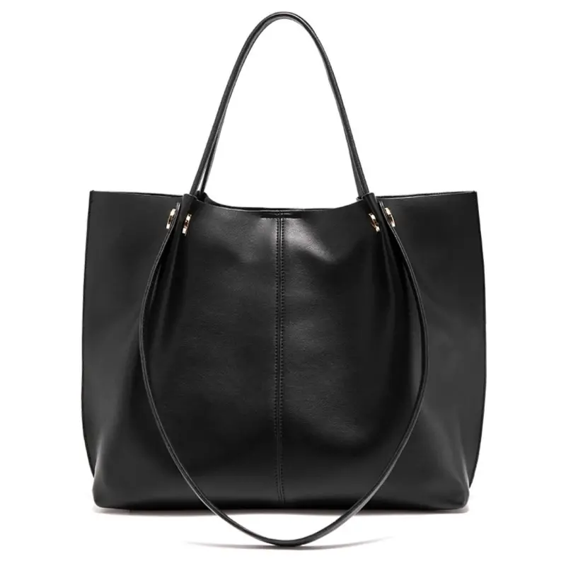 Δερμάτινη Γυναικεία Τσάντα Shopper  Ωμου Foxer 9151038F μαύρο