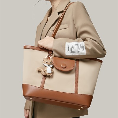 Δερμάτινη Γυναικεία Τσάντα Shopper  Ωμου Foxer 9151041F μπέζ/καφέ Δερμάτινη Γυναικεία Τσάντα Shopper  Ωμου Foxer 9151041F μπέζ/καφέ