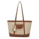 Δερμάτινη Γυναικεία Τσάντα Shopper  Ωμου Foxer 9151041F μπέζ/καφέ
