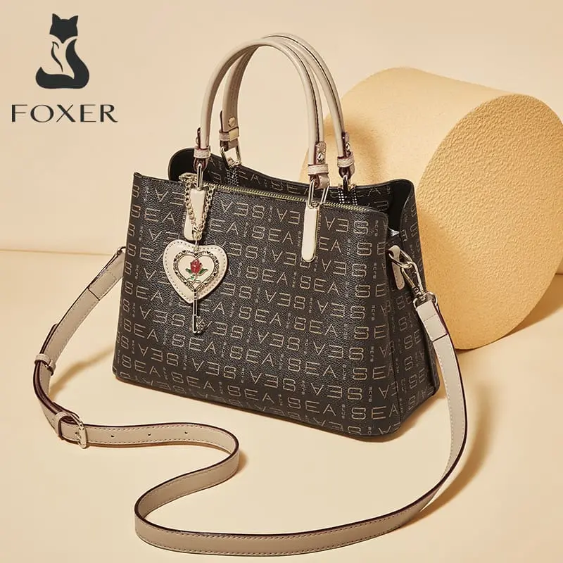 Γυναικεία Τσάντα PVC Χιαστί Foxer 9151147F καφέ