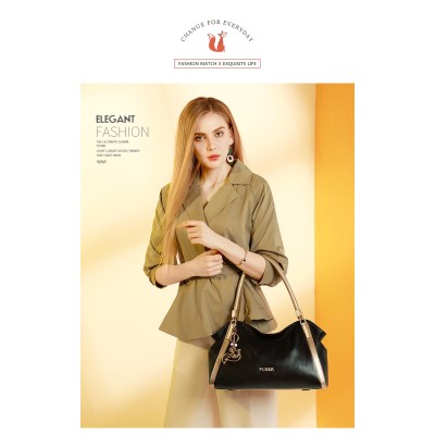 Δερμάτινη Γυναικεία Τσάντα Shopper Ώμου Foxer 926097F μαύρο Δερμάτινη Γυναικεία Τσάντα Shopper Ώμου Foxer 926097F μαύρο