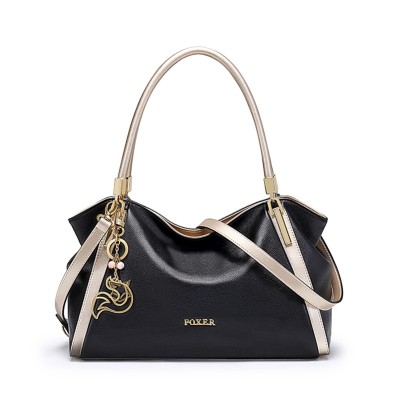 Δερμάτινη Γυναικεία Τσάντα Shopper Ώμου Foxer 926097F μαύρο Δερμάτινη Γυναικεία Τσάντα Shopper Ώμου Foxer 926097F μαύρο