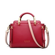 Δερμάτινη Γυναικεία Τσάντα Χειρός/Ώμου Foxer 928019F κόκκινο