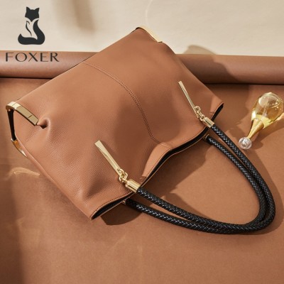 Δερμάτινη Γυναικεία Τσάντα Shopper  Ωμου Foxer 938032F μαύρο Δερμάτινη Γυναικεία Τσάντα Shopper  Ωμου Foxer 938032F μαύρο
