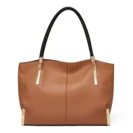 Δερμάτινη Γυναικεία Τσάντα Shopper  Ωμου Foxer 938032F καφέ
