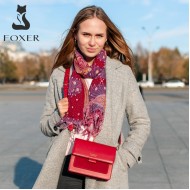 Δερμάτινη Γυναικεία Τσάντα Χιαστί Foxer 954011F κόκκινο