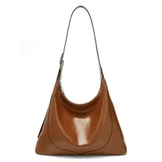 Δερμάτινη Γυναικεία Τσάντα Shopper ‘Ωμου Foxer 954199F καφέ