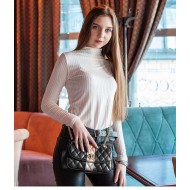 Δερμάτινη Γυναικεία Τσάντα Χιαστί Foxer 958178F μαύρο