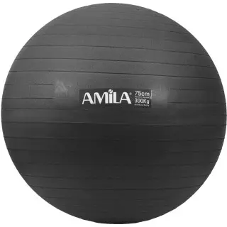 Μπάλα Γυμναστικής AMILA GYMBALL 75cm Μαύρη 95865