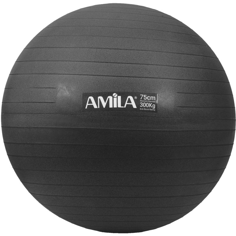 Μπάλα Γυμναστικής AMILA GYMBALL 75cm Μαύρη 95865