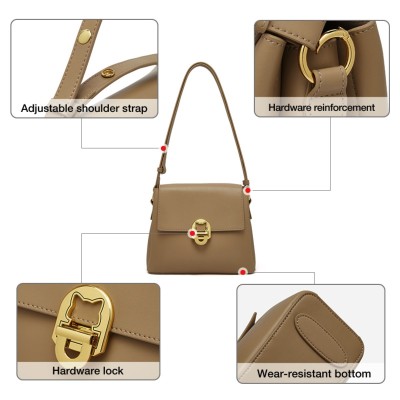 Δερμάτινη Γυναικεία Τσάντα Χιαστί Foxer 958667F καφέ