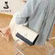 Δερμάτινη Γυναικεία Τσάντα Χιαστί Foxer 985122F άσπρο/μπλέ