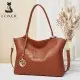Δερμάτινη Γυναικεία Τσάντα Shopper ‘Ωμου Foxer 986046F καφέ