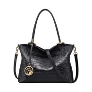 Δερμάτινη Γυναικεία Τσάντα Shopper ‘Ωμου Foxer 986046F μαύρο