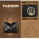 Δερμάτινη Γυναικεία Τσάντα Shopper ‘Ωμου Foxer 986046F μαύρο