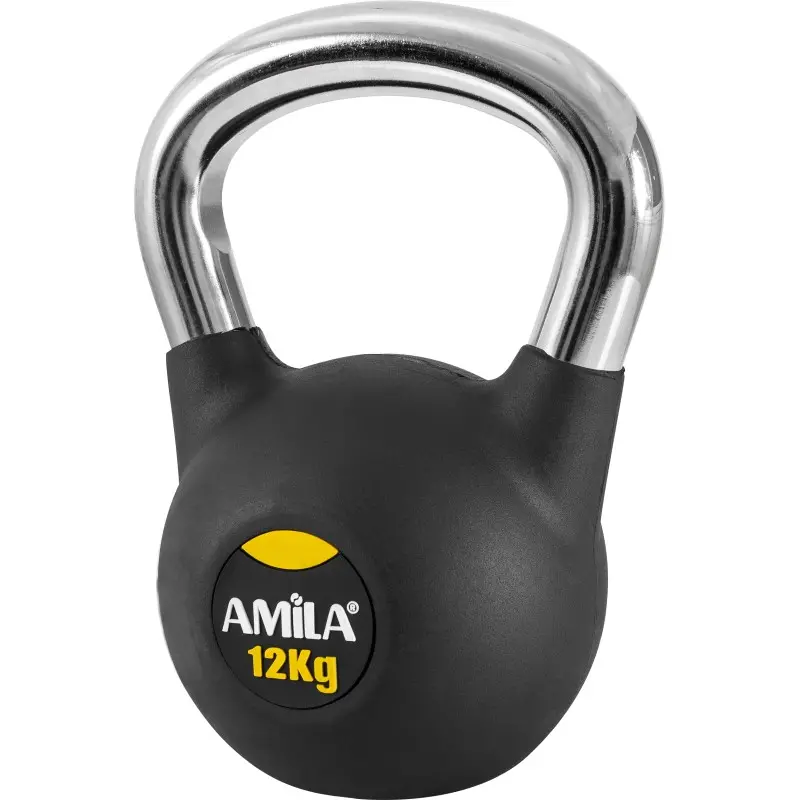 Amila Kettlebell Rubber Cover Cr Handle 12Kg - 44497 Amila Kettlebell Rubber Cover Cr Handle 12Kg - 44497