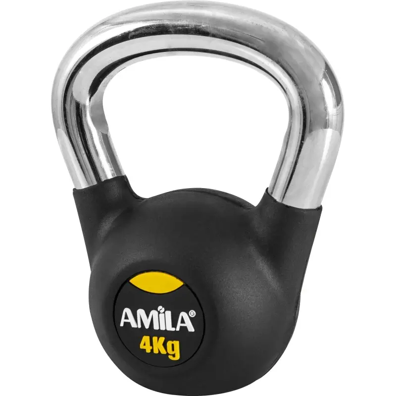 Amila Kettlebell Rubber Cover Cr Handle 4Kg - 44495