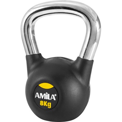 Amila Kettlebell Rubber Cover Cr Handle 8Kg - 44496 Amila Kettlebell Rubber Cover Cr Handle 8Kg - 44496
