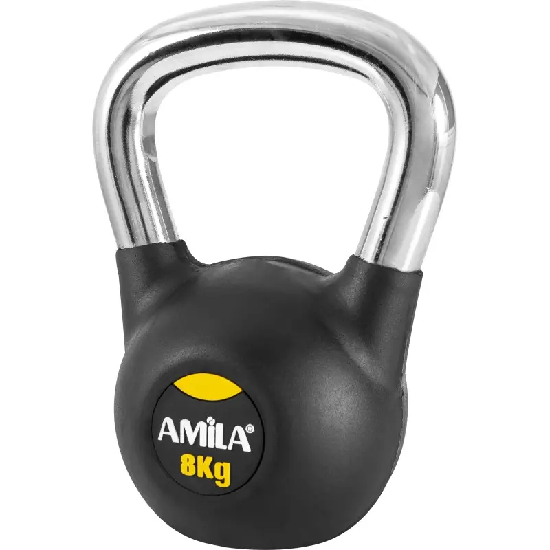 Amila Kettlebell Rubber Cover Cr Handle 8Kg - 44496 Amila Kettlebell Rubber Cover Cr Handle 8Kg - 44496
