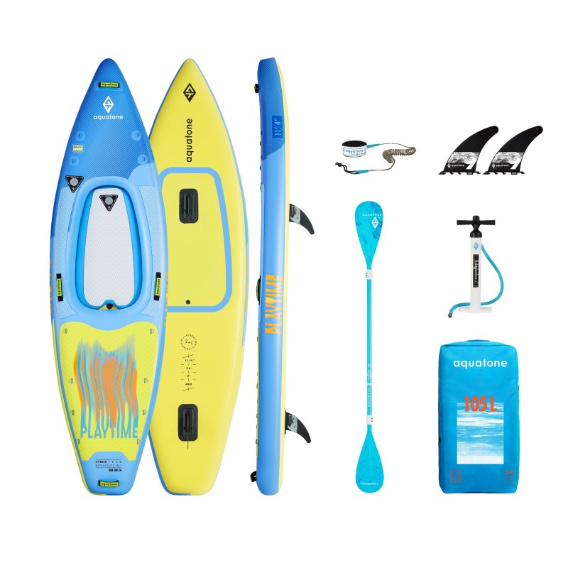 Aquatone Playtime Hybrid Φουσκωτή Σανίδα Kayak / SUP 11.4 – 345cm TS-080 - Σε 24 Άτοκες Δόσεις