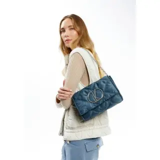 Γυναικεία Τσάντα Χιαστί Kalk KLABAG08-0002 σκούρο μπλέ