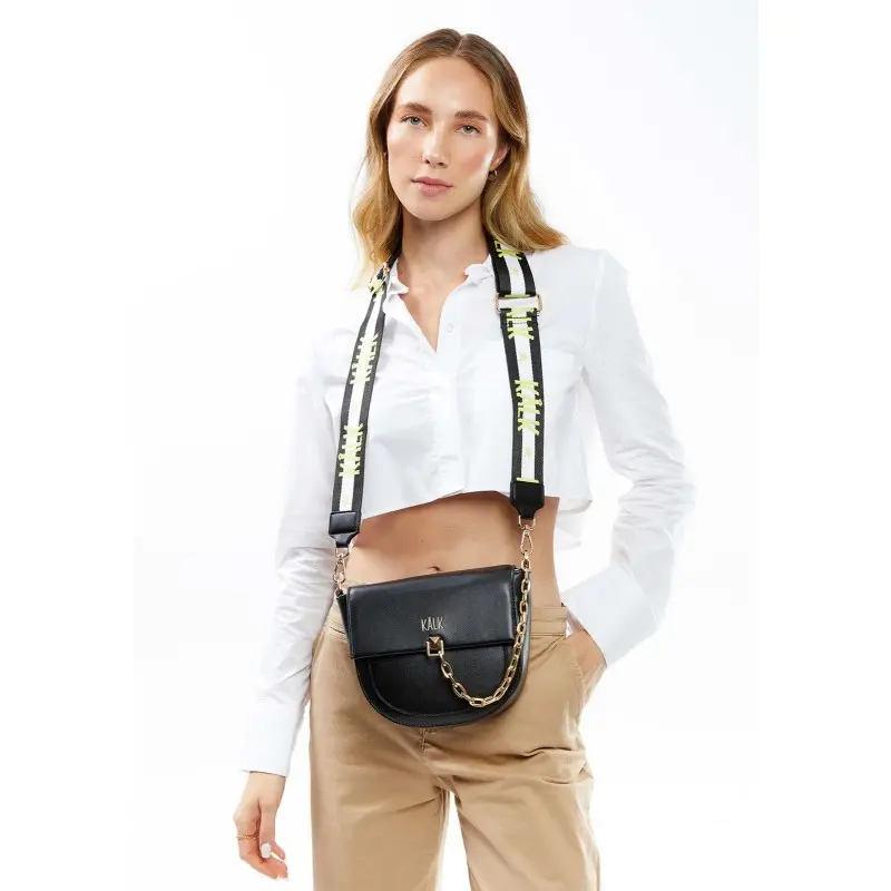 Γυναικεία Τσάντα Χιαστί Kalk KLABAG13-0020 μαύρο