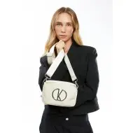 Γυναικεία Τσάντα Χιαστί Kalk KLABAG15-0343 άσπρο