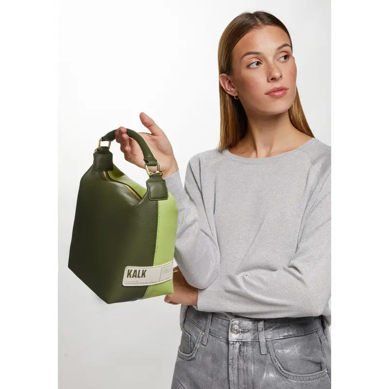 Γυναικεία Τσάντα Χιαστί/Χειρός Kalk KLBGCRO007 lime/dark green Γυναικεία Τσάντα Χιαστί/Χειρός Kalk KLBGCRO007 lime/dark green