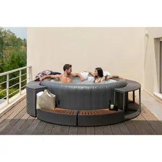 MSpa Wicker Open Storage Unit – for round Spa 105812