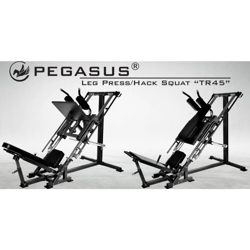 Pegasus Hack Squat/Leg Press Πρέσα Ποδιών/Ημικαθίσματα 45º TR45 - Λ-644 - Σε 24 Άτοκες Δόσεις