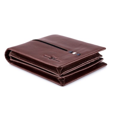 Δερμάτινο πορτοφόλι Bull Captain QB020 καφέ