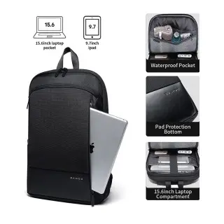Σακίδιο πλάτης 20L Laptop 15,6” Bange 77115 μαύρο