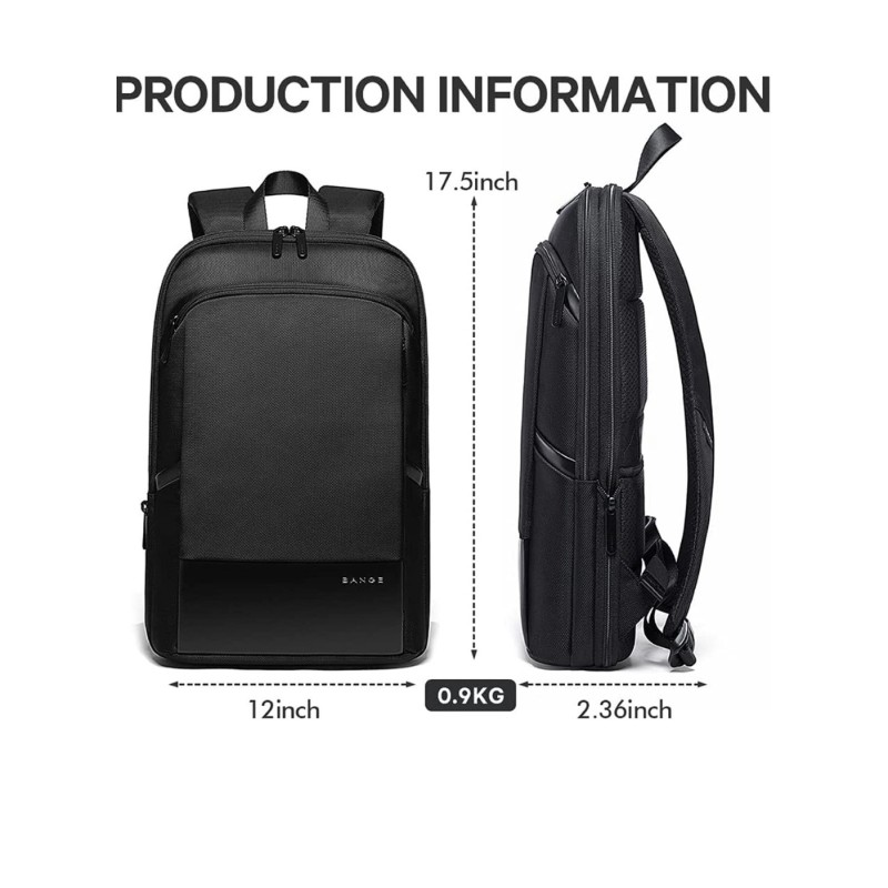 Σακίδιο πλάτης 20L Laptop 15,6” Bange 77115 μαύρο