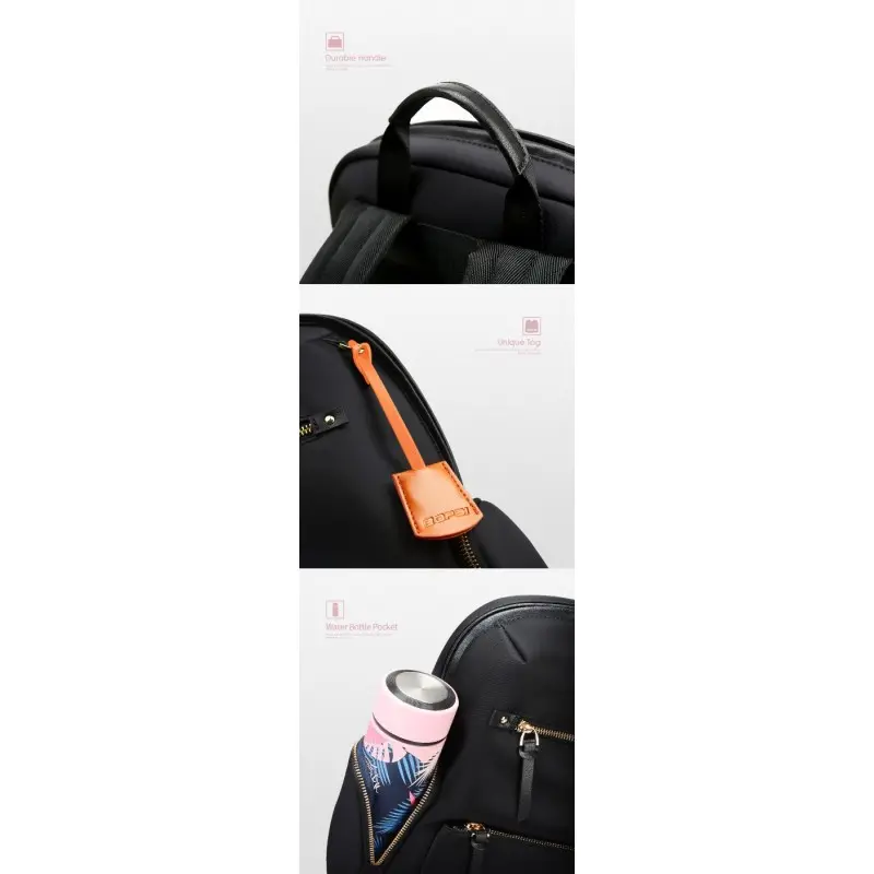 Σακίδιο πλάτης Bopai 62-00121 Laptop 15 ιντσών για γυναίκες Casual μαύρο