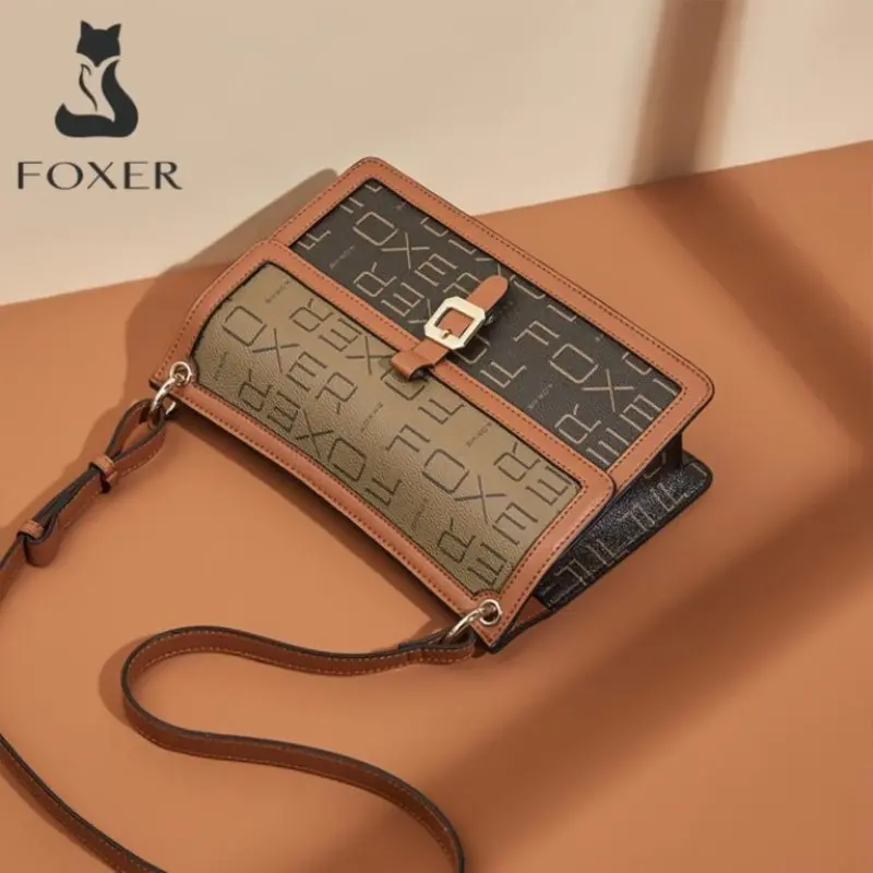 Δερμάτινη Γυναικεία Τσάντα PVC Χιαστί Foxer 9140V089F καφέ Δερμάτινη Γυναικεία Τσάντα PVC Χιαστί Foxer 9140V089F καφέ