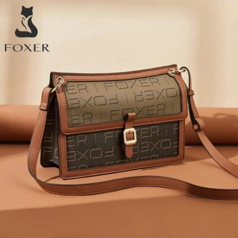 Δερμάτινη Γυναικεία Τσάντα PVC Χιαστί Foxer 9140V089F καφέ Δερμάτινη Γυναικεία Τσάντα PVC Χιαστί Foxer 9140V089F καφέ