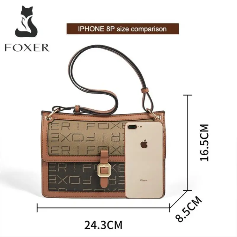 Δερμάτινη Γυναικεία Τσάντα PVC Χιαστί Foxer 9140V089F καφέ Δερμάτινη Γυναικεία Τσάντα PVC Χιαστί Foxer 9140V089F καφέ