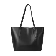 Δερμάτινη Γυναικεία Τσάντα Shopper ‘Ωμου Foxer 958V422F μαύρο