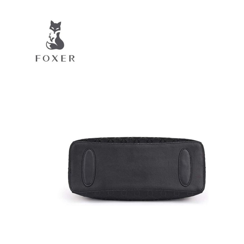 Δερμάτινη Γυναικεία Τσάντα Shopper ‘Ωμου Foxer 962061F μαύρο