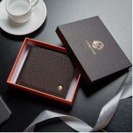 Δερμάτινο Ανδρικό πορτοφόλι Laorentou 328J004L σκούρο καφέ