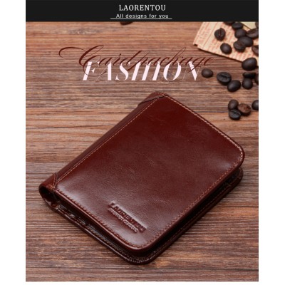 Δερμάτινο Ανδρικό πορτοφόλι Laorentou 329J002L καφέ