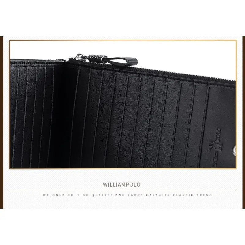 Δερμάτινο Ανδρικό πορτοφόλι William Polo 185136 μαύρο Δερμάτινο Ανδρικό πορτοφόλι William Polo 185136 μαύρο