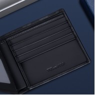 Δερμάτινο Ανδρικό πορτοφόλι William Polo 211552 μαύρο