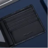 Δερμάτινο Ανδρικό πορτοφόλι William Polo 211552 μαύρο