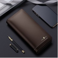 Δερμάτινο Ανδρικό πορτοφόλι William Polo 219 καφέ