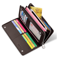 Δερμάτινο Ανδρικό πορτοφόλι William Polo 301 καφέ