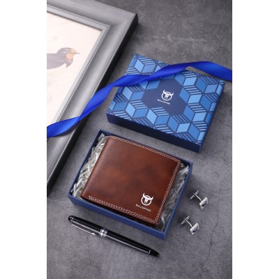 Δερμάτινο πορτοφόλι Bull Captain QB032 σκούρο καφέ