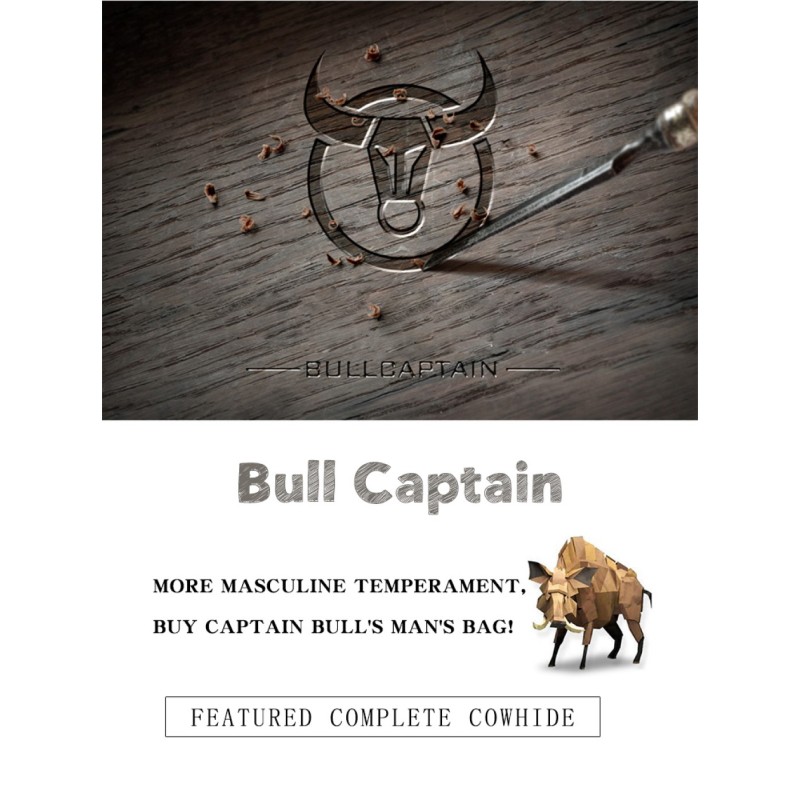 Δερμάτινο πορτοφόλι Bull Captain QB032 σκούρο καφέ