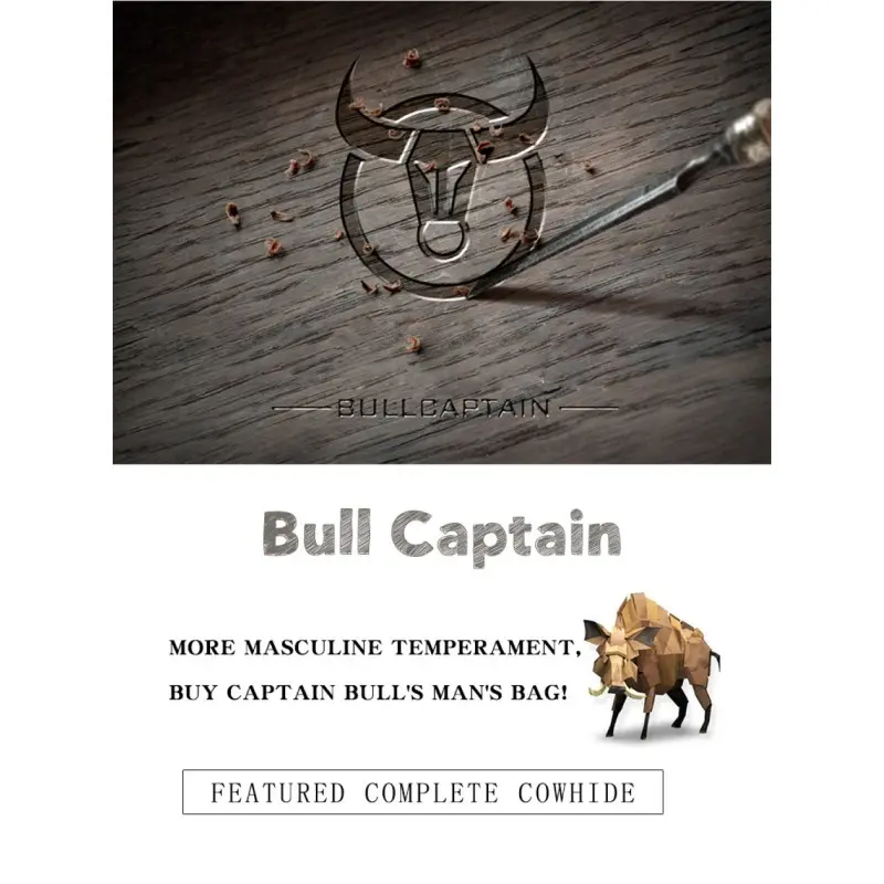 Δερμάτινο πορτοφόλι Bull Captain QB032 σκούρο καφέ