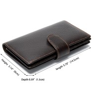 Δερμάτινο πορτοφόλι Cardinal 8593 σκούρο καφέ